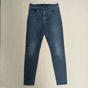 Hudson Barbara High Rise Super Skinny Jeans Gray Black 29 4